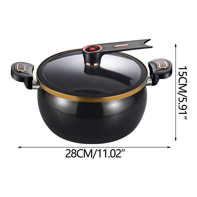 Modern 7L Micro-Pressure Non-Stick Soup Pot - 27cm