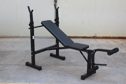 Adjustable Olympic Weight Bench & Squat Rack for Home Gym Workouts