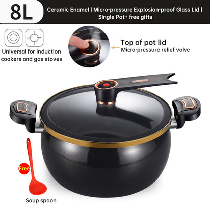 Modern 7L Micro-Pressure Non-Stick Soup Pot - 27cm