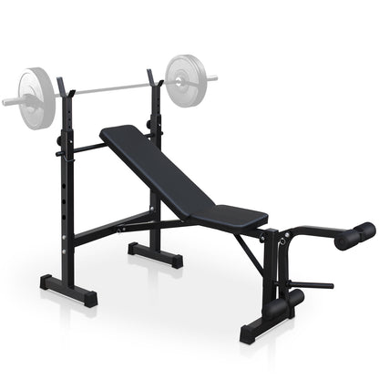 Adjustable Olympic Weight Bench & Squat Rack for Home Gym Workouts