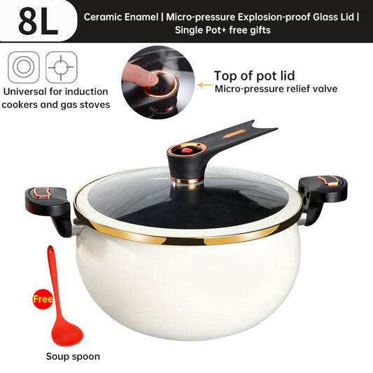 Modern 7L Micro-Pressure Non-Stick Soup Pot - 27cm