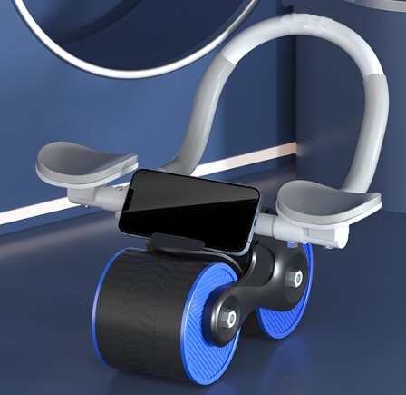 Ab Roller Wheel with Automatic Rebound and Elbow Support Pads