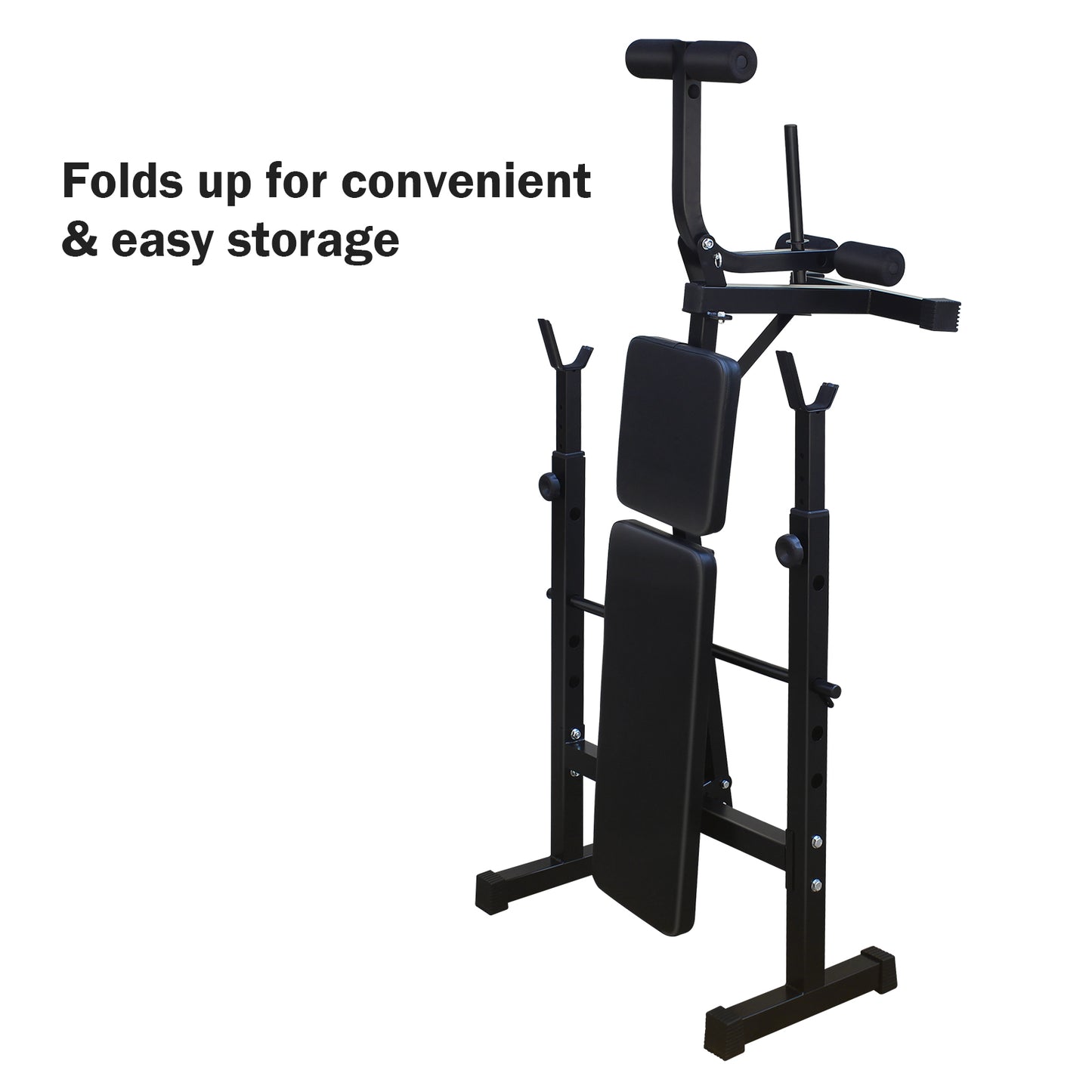 Adjustable Olympic Weight Bench & Squat Rack for Home Gym Workouts