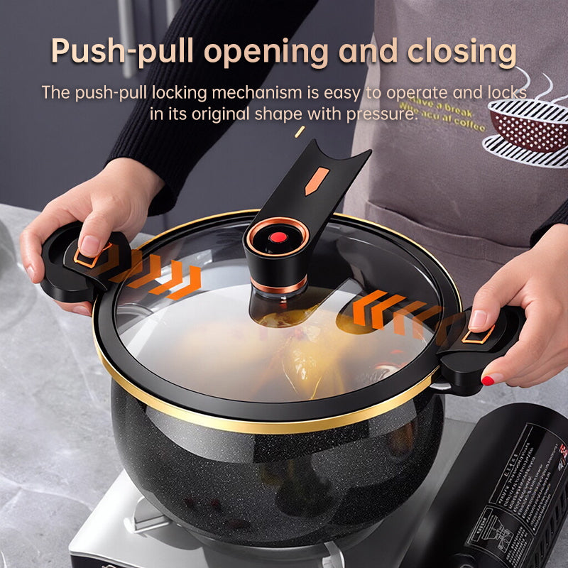 Modern 7L Micro-Pressure Non-Stick Soup Pot - 27cm