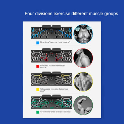 Multifunction Push Up Board with Resistance Bands for Full Body Training