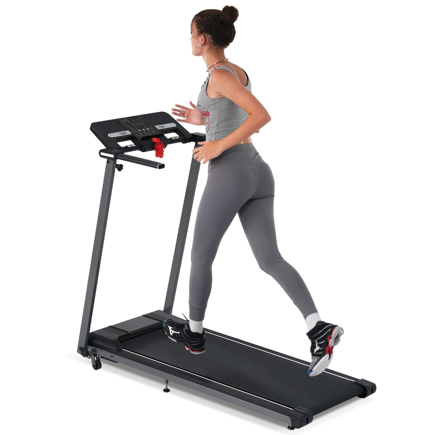 Folding Walking Pad Treadmill with Incline & Bluetooth Speaker – 2.5HP Portable Treadmill for Home and Office