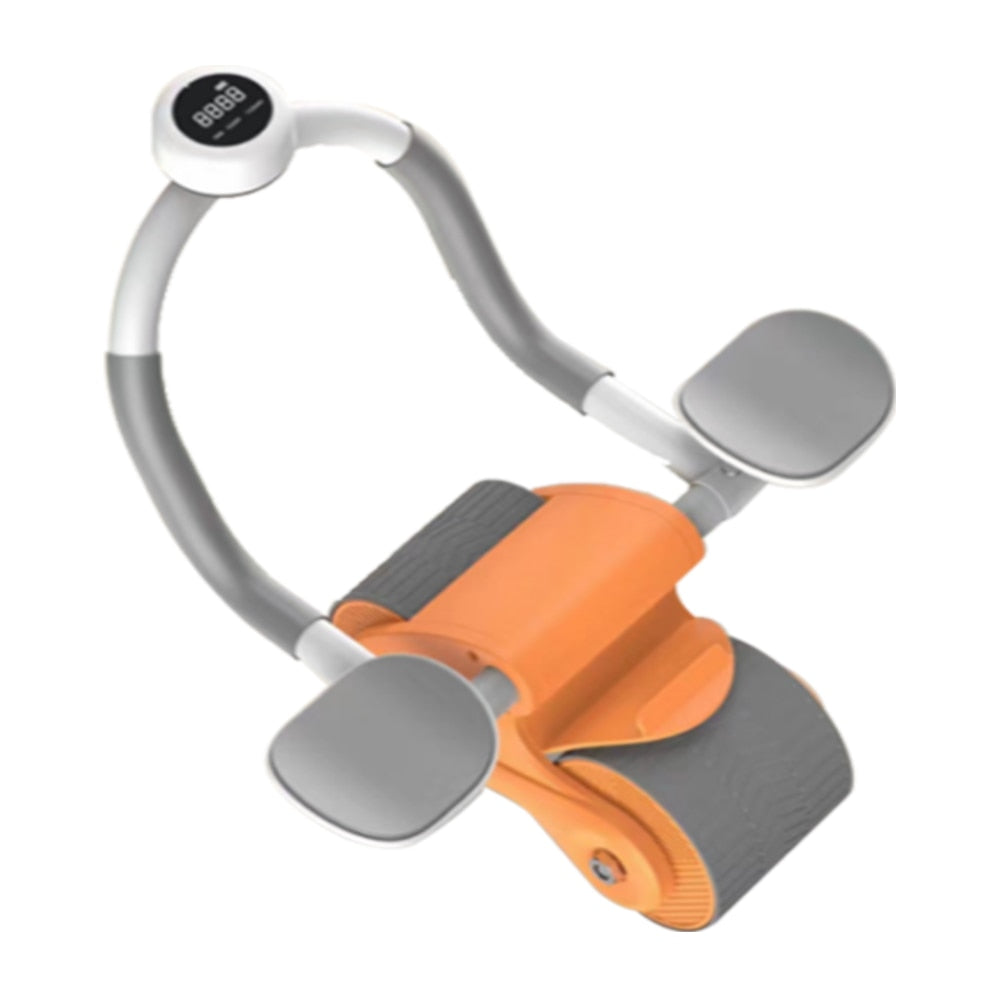 Ab Roller Wheel with Automatic Rebound and Elbow Support Pads